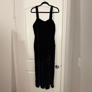 Madewell Crushed Velvet Wide Leg Jumpsuit
